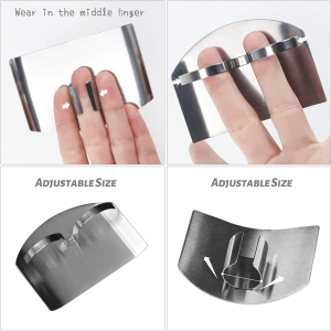 Stainless Steel Finger Protectors Finger Guard,Stainless Steel Finger Guard Finger Protector,6Pcs Finger Guard Slicing Cutting Protector, Kitchen Finger Hand Protector,Knife Cutting Protectors