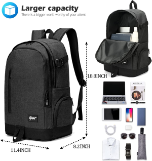 Travel Laptop Backpack, Business Slim Durable Laptops Backpack School Computer Bag Gifts for Men & Women Fits 15 Inch Notebook