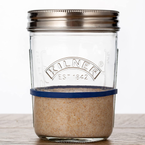 Kilner Sourdough Starter Set, 350 Ml Capacity, Clear