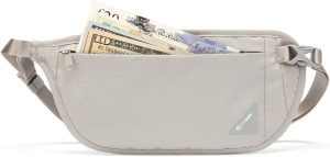 Pacsafe Unisex Adult Money Belt Fits up to Four Passports or Iphone X plus Credit Cards Neutral Grey