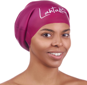 Long Hair Swim Cap | Swimming Caps for Women Men | Extra Large XL Waterproof Silicone | Dreadlocks Braids Afro Hair Extensions Weaves Dry Hair | Durable Adult Swim Hat | Open Water Swimming Pool