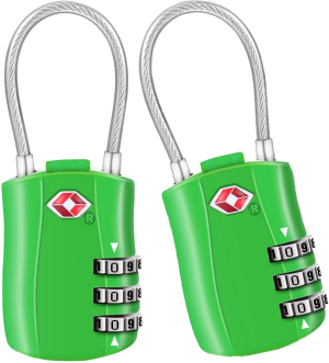 TSA Approved Luggage Combination Locks, T Tersely (2 Pack) Combination Padlock with Alloy Body TSA Lock Password Lock for Travel Bag, Suit Case, Lockers, Gym, Bike Locks or Other