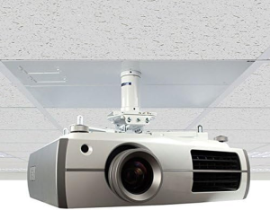 Qualgear Pro-Av QG-KIT-S2-3IN-W Projector Mount Kit Accessory Suspended Ceiling 2’X2′ Adapter, White