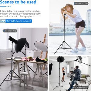 Neewer 75″/6 Feet/190Cm Photography Light Stands for Relfectors, Softboxes, Lights, Umbrellas, Backgrounds