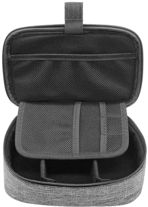 Sisma Travel Electronics Organiser Carrying Case for Power Cords Power Bank Earbuds Hard Drives Memory Cards Laptop Adapter Mouse Small Accessories -Grey 1680D Fabrics SCB17092B