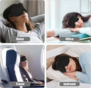 Sleep Eye Mask, Answaily Natural Sleep Mask, Blindfold, Super Smooth Eye Mask for Travel/Sleeping/Shift Work/Meditation Black