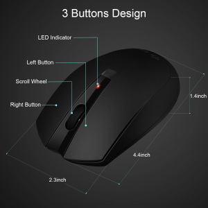 Type C Wireless Mouse, AURTEC 2.4Ghz USB C Wireless Mice for Chromebook,Usb C Laptop and More USB C Devices