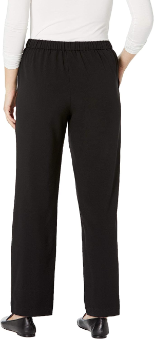 Briggs New York Women’S Flat Front Pull on Pant with Slimming Solution