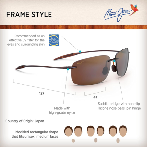Maui Jim Breakwall | Polarized Rimless Frame Sunglasses, with Patented Polarizedplus2 Lens Technology