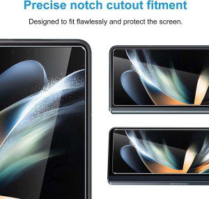 [3+2 Pack] T Tersely 9H Tempered Glass Screen Protector for Samsung Galaxy Fold 4, anti Scratch, Full Cover, Easy Install, 3 Pack Screen Protector and 2 Pack Camera Lens Protector