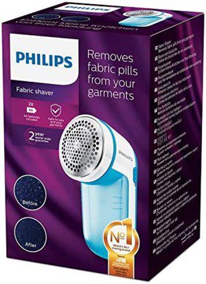 Philips Fabric Shaver for Removing Fabric Pills, Suitable for All Garments, Includes 2 AA Batteries, GC026/00