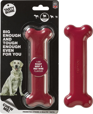 Tasty Bone Nylon Roast Chicken and Thyme Dog Chew Toy Bone Extra Small