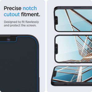 SPIGEN EZ Fit Glas.Tr Slim Screen Protector Designed for Apple Iphone 13 Mini (2021)[5.4-Inch] Auto Alignment Kit Premium Tempered Glass [2-Pack] – Clear