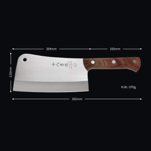 SHI BA ZI ZUO Heavy Duty Cleaver Butcher Knife for Chopping Bones