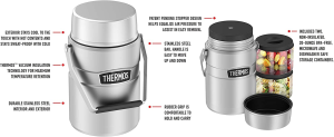 Thermos® Stainless King™ Big Boss Vacuum Insulated Food Jar, Stainless Steel, SK3030ST4AUS