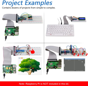 Freenove Ultimate Starter Kit for Raspberry Pi 4 B 3 B+ 400, 558-Page Detailed Tutorial, Python C Java Scratch Code, 223 Items, 104 Projects