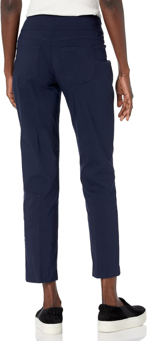 RUBY RD. Women’S Pull-On Solar Millennium Tech Super Stretch Pant, Navy, 18