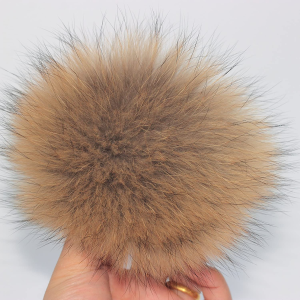 6.3 Raccoon Fur Pom Ball Shoes Boots Hat Handbag Charms DIY Snap Button