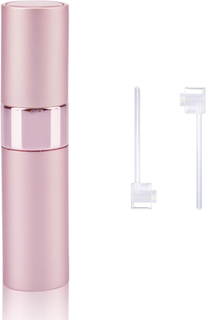 YUNAI 1Pcs Perfume Atomizer Refillable Bottles, 8Ml Portable Mini Spray Travel Bottle, Easy to Refill Glass Inner Empty Atomizer Bottle for Outgoing and Travel(New Version Pink)