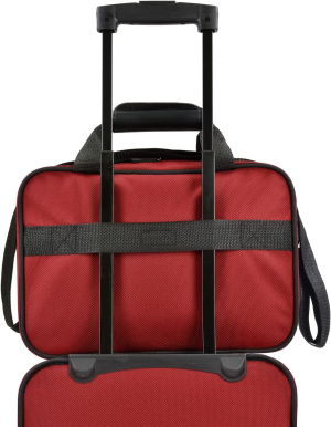 U.S. Traveler Rio Rugged Fabric Expandable Carry-On Luggage Set, Red, 2 Wheel, Rio Rugged Fabric Expandable Carry-On