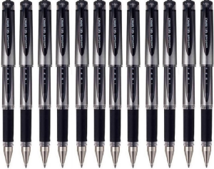 Uni-Ball UM-153S Gel Impact Rollerball Pens – Broad 1Mm Tip – Black Ink – Pack of 12