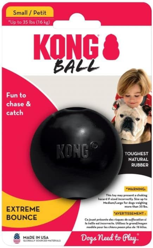 KONG – Extreme Ball – Durable Rubber Dog Toy for Power Chewers – for Small Dogs