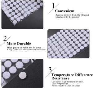 1020Pcs 510 Pairs 10Mm Diameter Sticky Back Coins Hook & Loop Self Adhesive Dots Tapes White