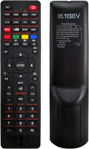 T Tersely Universal LCD/LED/3D Replacement TV Remote, for LCD/LED TV HDTV Remote Controller Samsung/Panasonic/Tcl/Sanyo, Panasonic, Philips, Prima, Toshiba, Thomson, TCL, Etc