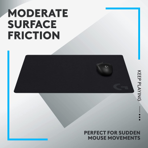 Logitech G640 Large Cloth Gaming Mouse Pad, Optimised for Gaming Sensors, Moderate Surface Friction, Non-Slip Mouse Mat, Mac and PC Gaming Accessories, 460 X 600 X 3 Mm