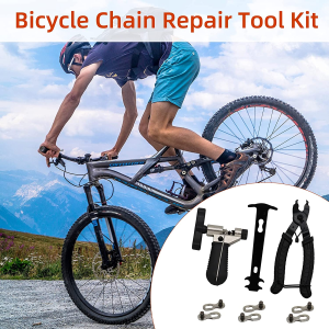 Bicycle Chain Repair Tool Kit Worthplanet Bike Master Link Pliers Remover & Chain Breaker Splitter Cutter & Chain Wear Indicator Checker & Reusable Missing Connector for All Models Bike Chain W120023