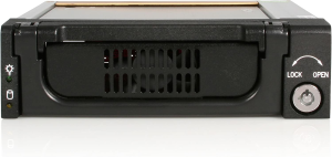 Startech.Com Black Aluminum 5.25In Rugged SATA Hard Drive Mobile Rack Drawer