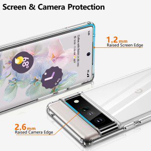 T Tersely Clear Case Cover for Google Pixel 6 Pro (6.7 Inch), Hard Back Slim Fit Shockproof Crystal TPU Bumper Protective Case Cover for Google Pixel 6 Pro – 6.7Inch