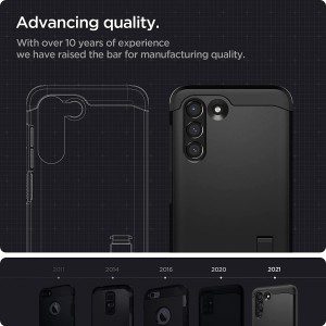 SPIGEN Tough Armor XP Case Designed for Samsung Galaxy S21 FE 5G (2022) Impact Shock Proof Kickstand Hard Cover – Black