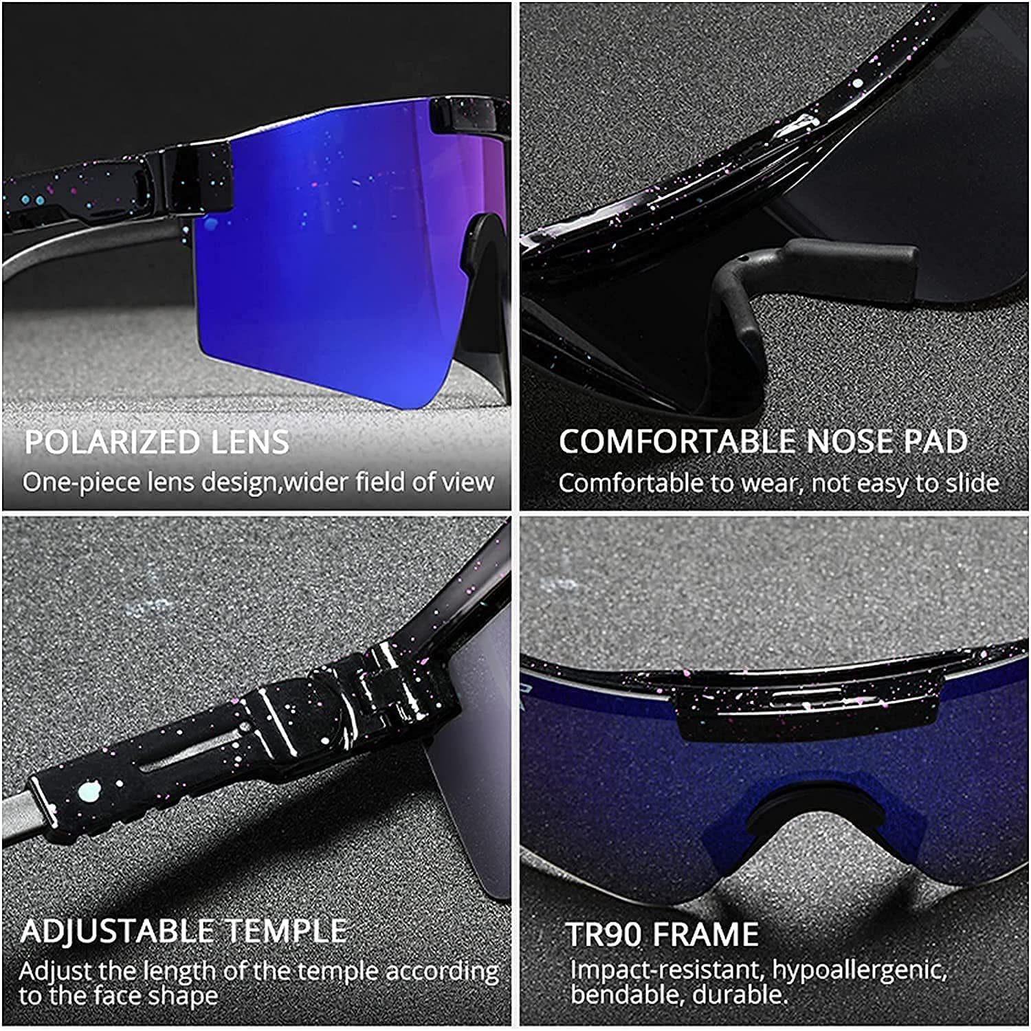 Crafttime Polarized Sunglasses Fashion Youth Outdoor Cycling Running  Fishing Golf Glasses for Men Women