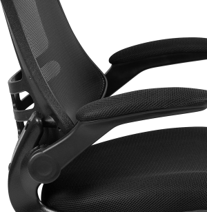 Flash Furniture Mid-Back Black Mesh Swivel Ergonomic Task Office Chair with Flip-Up Arms