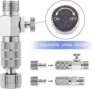 HUBEST 14Pcs Multi-Size Airbrush Adapter Set, Airbrush Quick Release Disconnect Couplers, Airbrush Adapter Kit Fitting Connector Kit for Air Compressor, Airbrush Hose