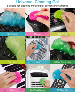 4 Pack Cleaning Gel Universal Dust Cleaner for PC Keyboard Cleaning Car Detailing Laptop Dusting Home and Office Electronics Cleaning Kit Computer Dust Remover