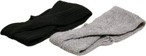 Urban Classics Knitted Headband, Black/Grey, One Size (Pack of 2)