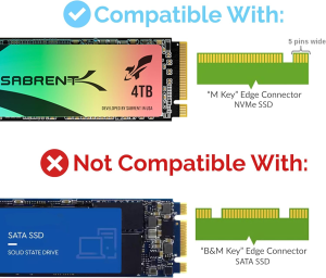 Sabrent Nvme M.2 SSD to Pcie X16/X8/X4 Card with Aluminum Heat Sink (EC-PCIE)