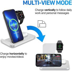 Wireless Charger 3 in 1 Wireless Charging Station Compatible with Apple Watch/Iphone/Airpod,Iphone 14,13,12,11,15(Pro, Pro Max)/Xs/Xr/X/8(Plus)/Galaxy S Note Z,Iwatch 9/8/7/6/Se/5/4/3/2,Airpod3/Pro