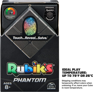 Rubik’S, Phantom 3X3 Cube Advanced Technology Difficult 3D Puzzle Travel Game Stress Relief Fidget Toy Activity Cube, for Adults & Kids Ages 8 and Up
