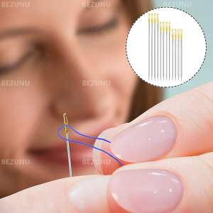 Sewing Needles, 24 PCS Self Threading Needles for Sewing, Embroidery (6 Size)