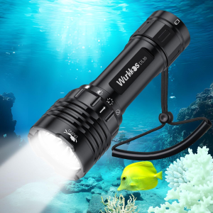 Wurkkos DL30 Dive Flashlight Bright 3600 Lumen Scuba Dive Light, High 90CRI Diving Torch with 3PCS LH351D Led, 100M IPX8 Waterproof Underwater Flashlight, Submarine Light Rotary Switch Design