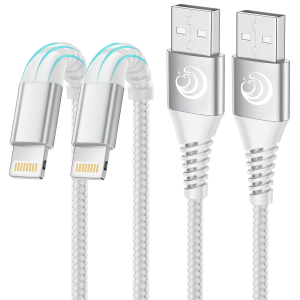 Lightning Cable 2M 2Pack, Aioneus Iphone Charging Cable Mfi Certified USB a to Lightning Cable Iphone Charger Cable Fast Charging Compatible with Iphone 14 13 12 11 Pro Max Mini XS XR X 8 7 plus Ipad