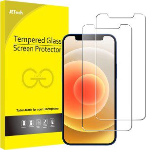 Jetech Screen Protector for Iphone 12/12 Pro 6.1-Inch, Tempered Glass Film, 2-Pack