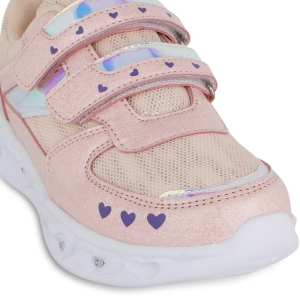 Lightning Bolt Girl’S Jonjo Sneaker, Pink/Glitter, Size UK 12/US 13