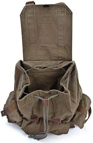 Gootium Canvas Backpack – Vintage Outdoor Rucksack Travel Day Pack