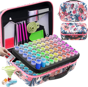 ARTDOT Diamond Painting Storage Containers, 30 Slots Diamond Art Accessories and Tools for 5D Diamond Painting Kits Organizer Beads Rhinestones Jewelry