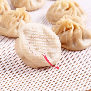 Idopick 10Pcs Kitchen Silicone Steamer Mesh 7.87In/20Cm Reusable Non-Stick Pad round Shape Dumplings Mat Steamed Buns Baking Pastry Dim Sum Mesh