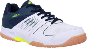 Nivia Men’S 147NB05 Polyester Gel Verdict Badminton Shoes (Navy Blue, Size 8)